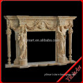Classic Style Natural Stone Carved Indoor Used Fireplace